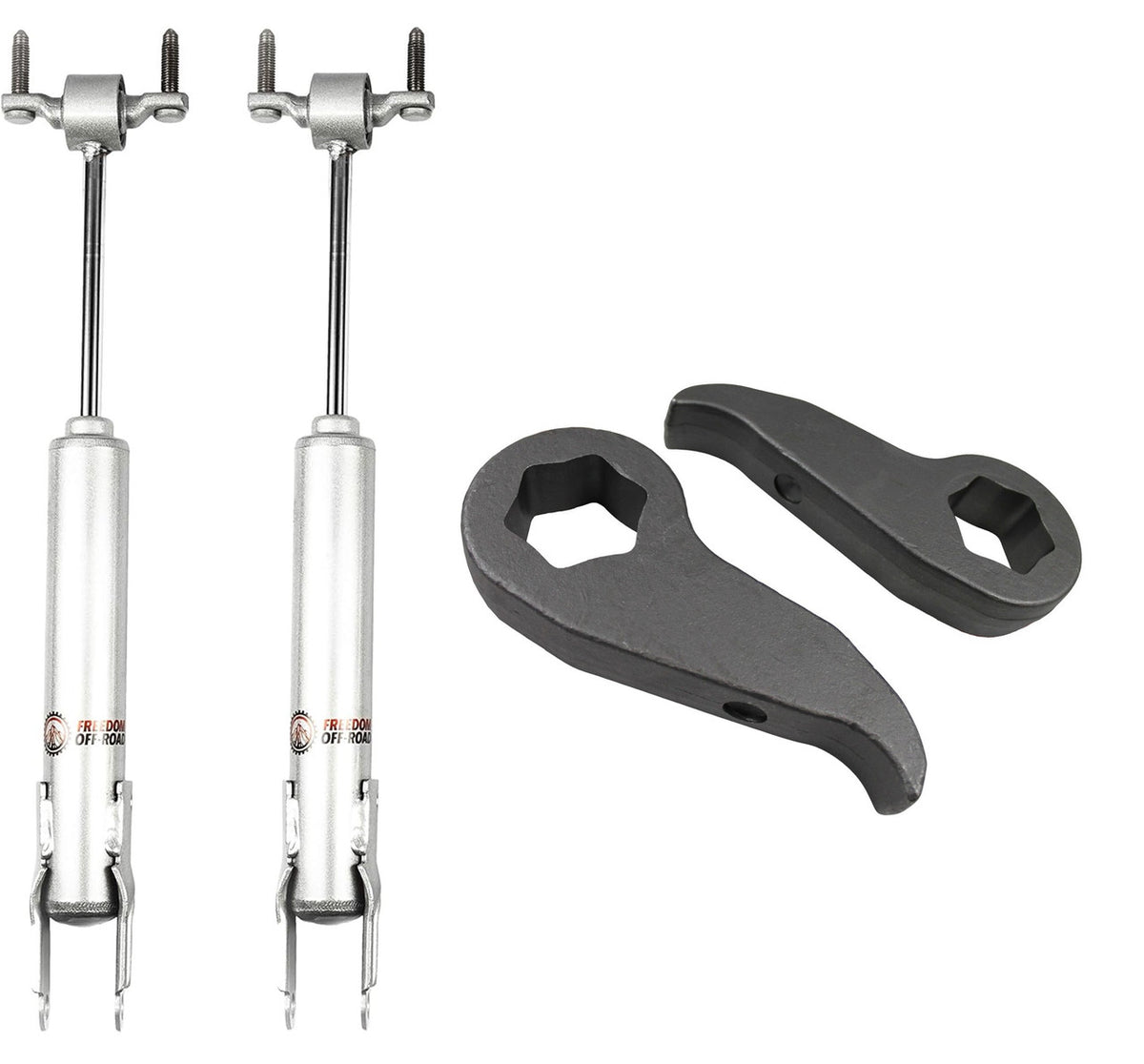 20-UP Chevrolet Silverado 2500 HD Freedom Off-Road 1-3 Inch Leveling Kit Torsion Keys and Front Shocks