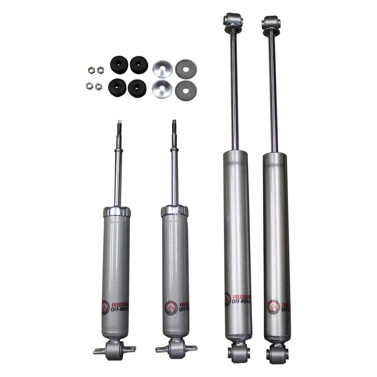 Freedom Off-Road 3 Inch Lift Spindles 2 Inch Rear Lift Blocks w/ U Bolts + Shocks 99-06 Silverado/Sierra 1500 RWD