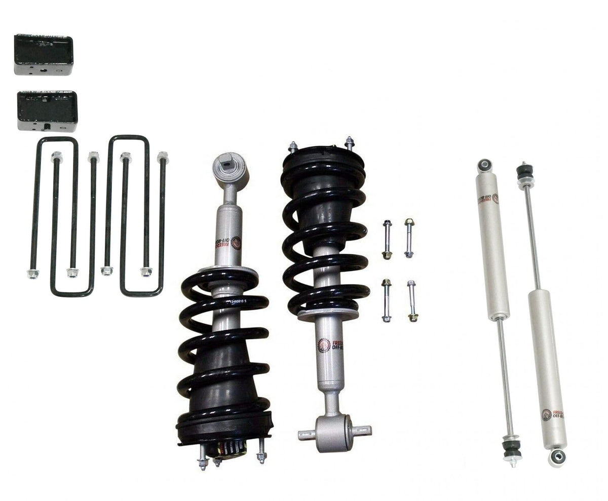 Freedom Off-Road 3 Inch Lift Kit w/ Front Struts, Rear Blocks, and Shocks 07-18 Chevrolet Silverado 1500/07-18 GMC Sierra 1500