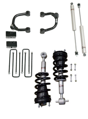 Freedom Off-Road 3 Inch Lift Kit Front Struts w/ Rear Blocks, Shocks, and Control Arms 07-16 Chevrolet Silverado 1500/07-16 GMC Sierra 1500