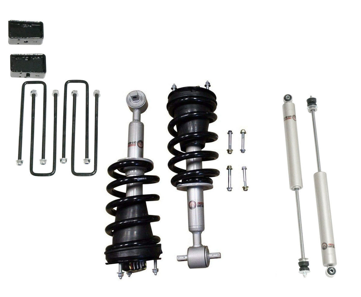 Freedom Off-Road 3.5 Inch Lift Kit Front Struts w/ Rear 3 Inch Blocks and Shocks 07-18 Chevrolet Silverado 1500/07-18 GMC Sierra 1500