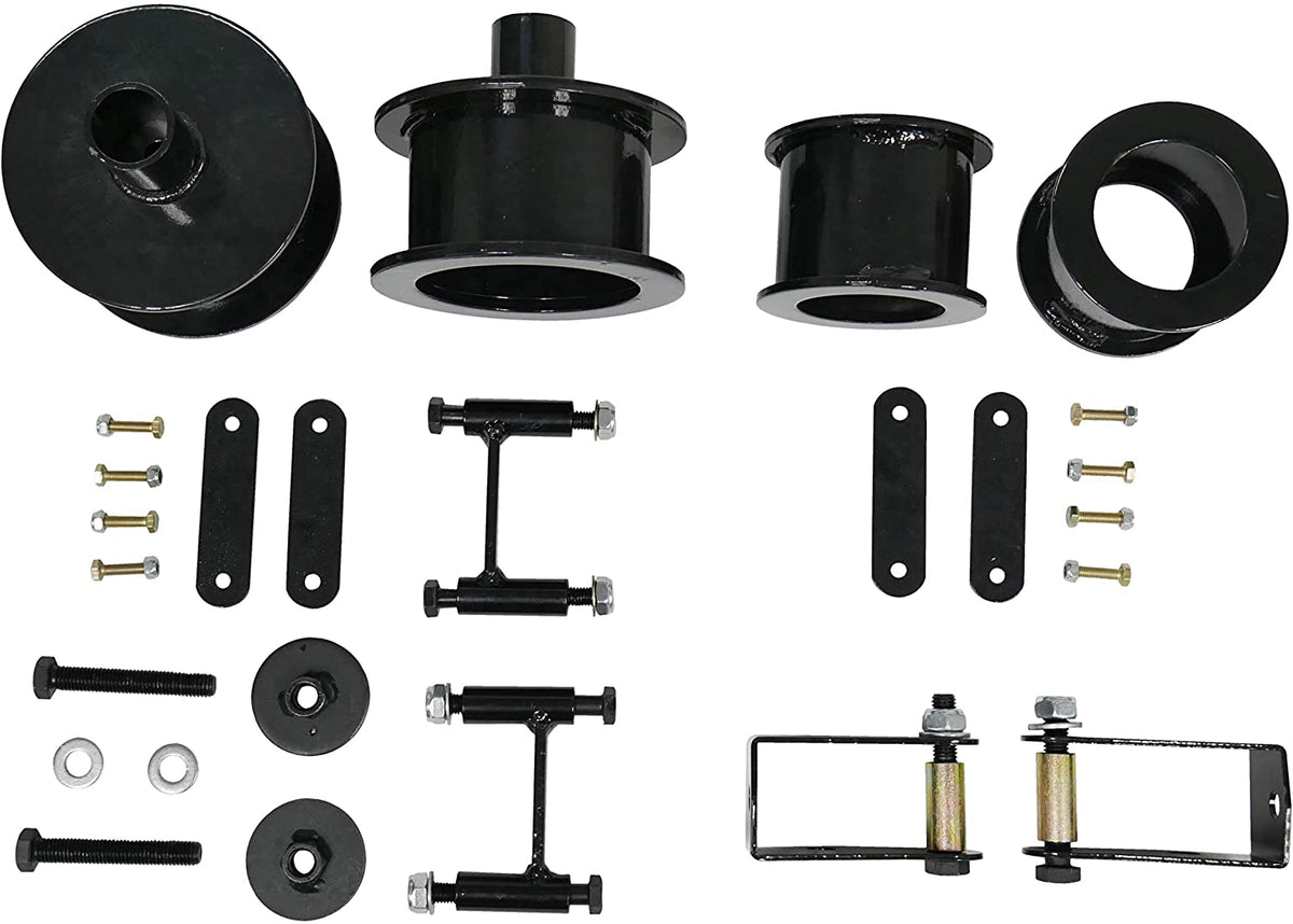07-18 Jeep Wrangler JK Freedom Off-Road 3 Inch Coil Spring Spacers Front + Rear with Shock Extenders and Brake Line Brackets