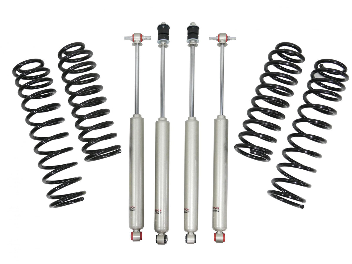 Freedom Off-Road 2.5 Inch Front 2.5 Inch Rear Lift Springs w/Shocks 07-18 Wrangler JK