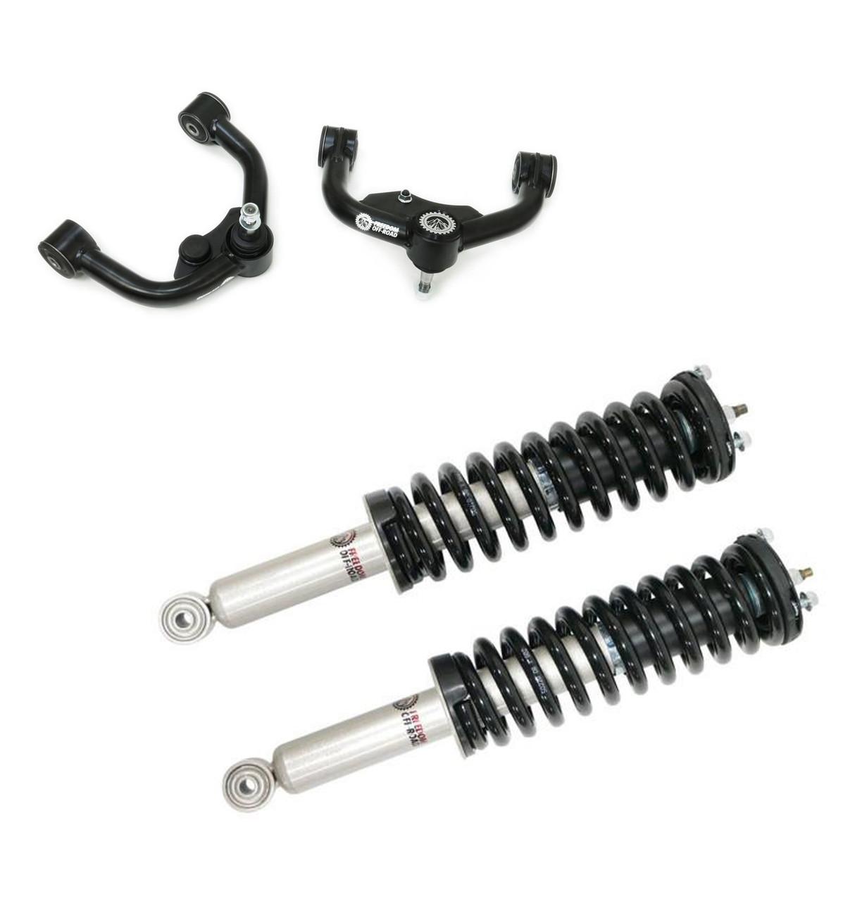 Freedom Off-Road Front 3 Inch Lift Struts w/ Front Upper Control Arms 2005-2012 Nissan Pathfinder/2005-2015 Nissan Xterra