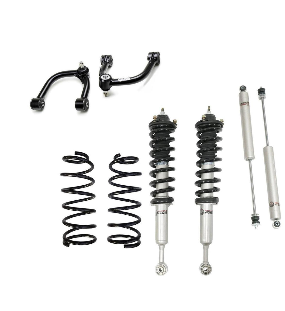 Freedom Off-Road Front 3.5 Inch Lift Struts w/ Rear 3 Inch Lift Springs, Shocks, and Front Upper Control Arms 2003-2024 Toyota 4Runner/Toyota GX470/Toyota GX460/Toyota FJ Cruiser
