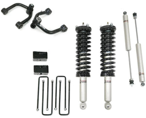 Freedom Off-Road Front 3.5 Inch Lift Struts w/ Rear 3 Inch Blocks, Shocks, and Front Upper Control Arms 2000-2006 Toyota Tundra