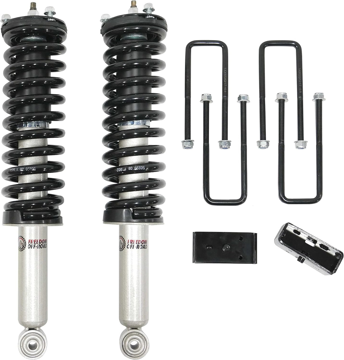 96-04 Toyota Tacoma Freedom Off-Road 3 Inch Front Lift Strut 2 Inch Rear Blocks with U-Bolts