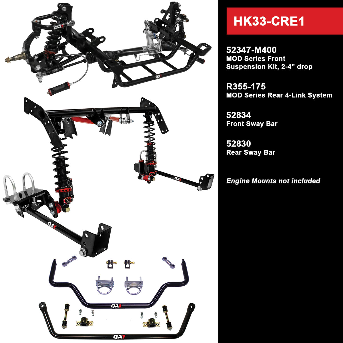 QA1 Suspension Kit | 1970-1974 Dodge Challenger - Level 3, W/O Shocks