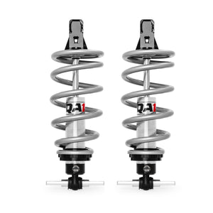 QA1 Pro Coil Shock Kit | 1967-1973 Ford Mustang (Front) - Single Adjustable, 10" Spring, 500 lb/in, Style C, 1/2" Bolt Hole, Bushing