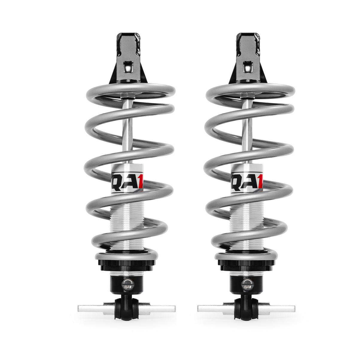 QA1 Pro Coil Shock Kit | 1964-1966 Ford Mustang (Front) - Single Adjustable, 10" Spring, 350 lb/in, Style C, 1/2" Bolt Hole, Bearing