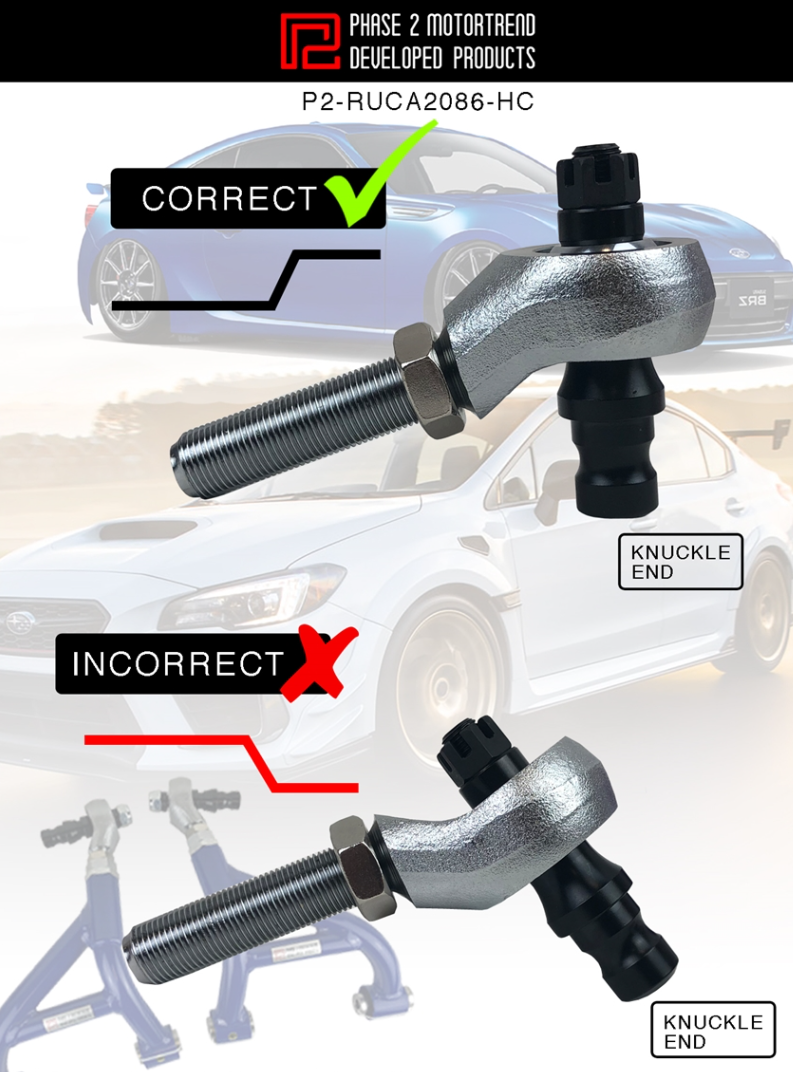 13-UP Subaru BRZ Phase 2 Motortrend REAR UPPER CONTROL ARMS (NEGATIVE CAMBER)