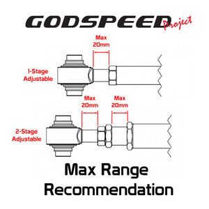 24-26 Subaru Crosstrek Godspeed Adjustable Rear Lower Control Arms