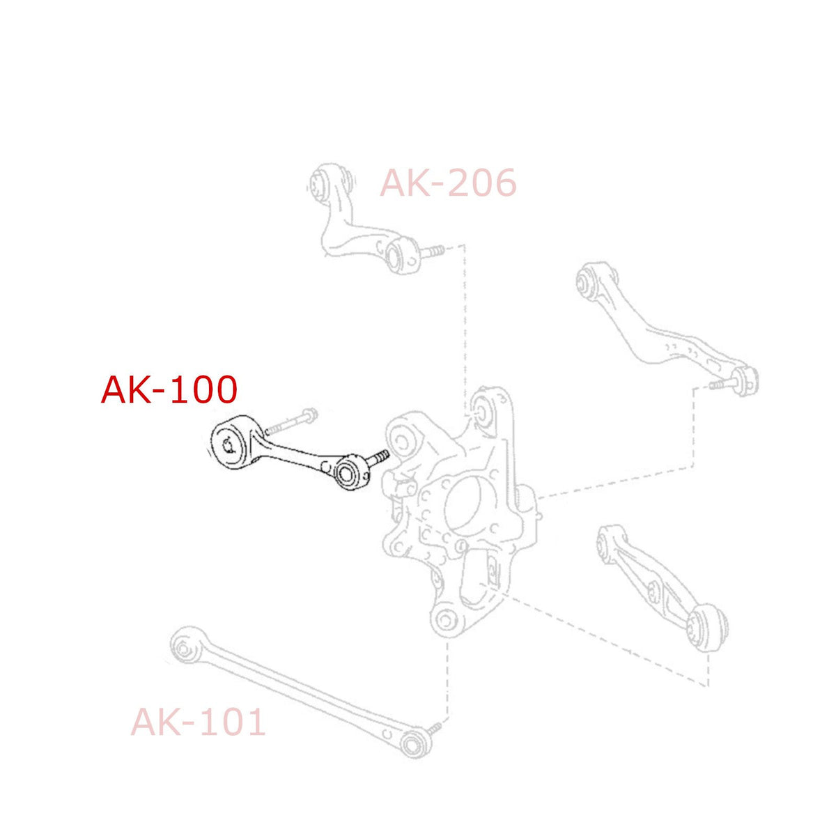 07-24 Lexus LS460 GodSpeed Adjustable Rear Frontside Camber Arms w/ Spherical Bearings
