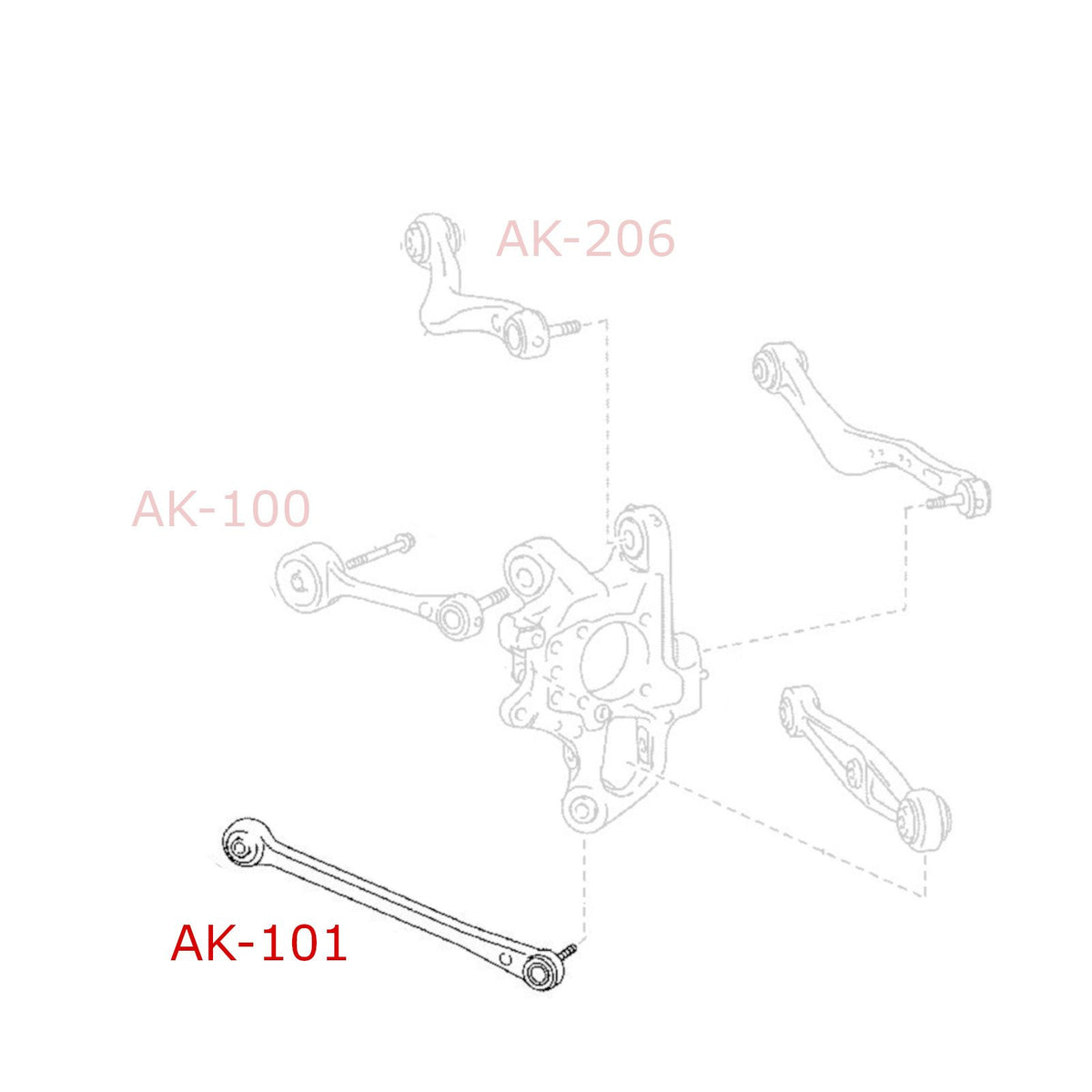 07-24 Lexus LS460 GodSpeed Adjustable Rear Tension Rods w/ Spherical Bearings