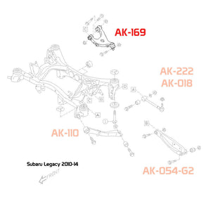 08-14 Subaru WRX Godspeed Rear Upper Camber Arms