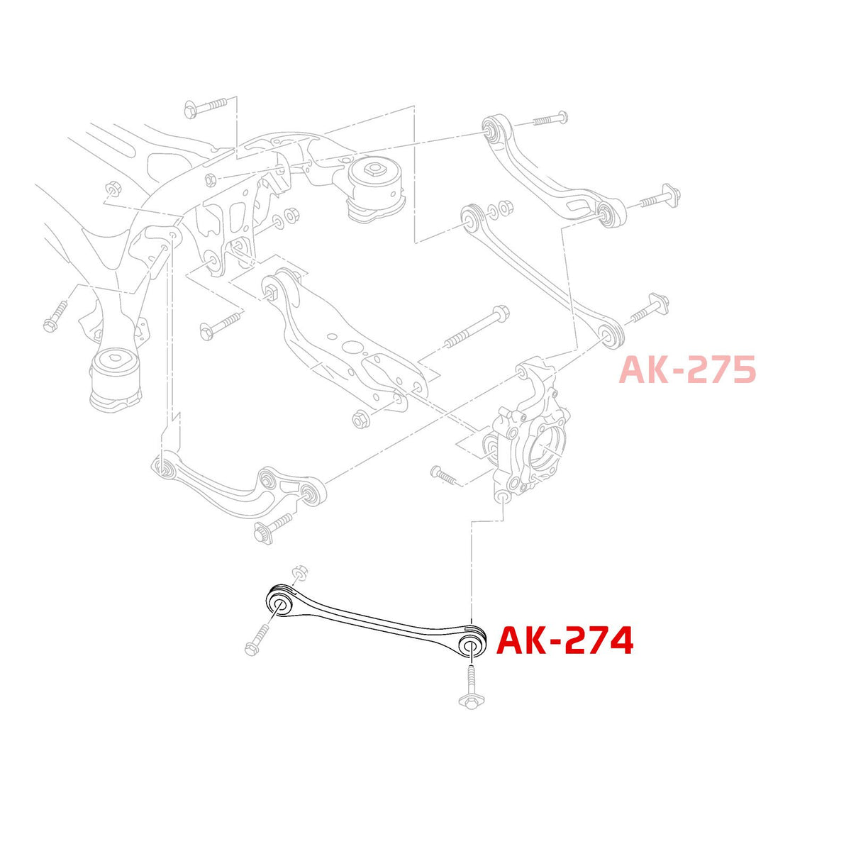 16-22 Audi A4 / S4 Godspeed Rear Front Toe Arms