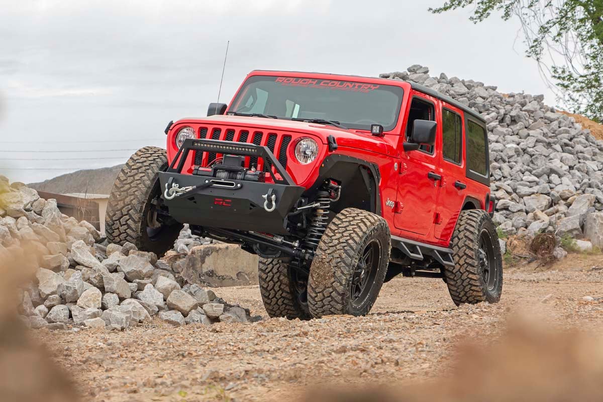 24-26 Jeep Wrangler Unlimited 4WD 3.5 Inch Lift Kit | Adj Lower | FR D/S - Rough Country