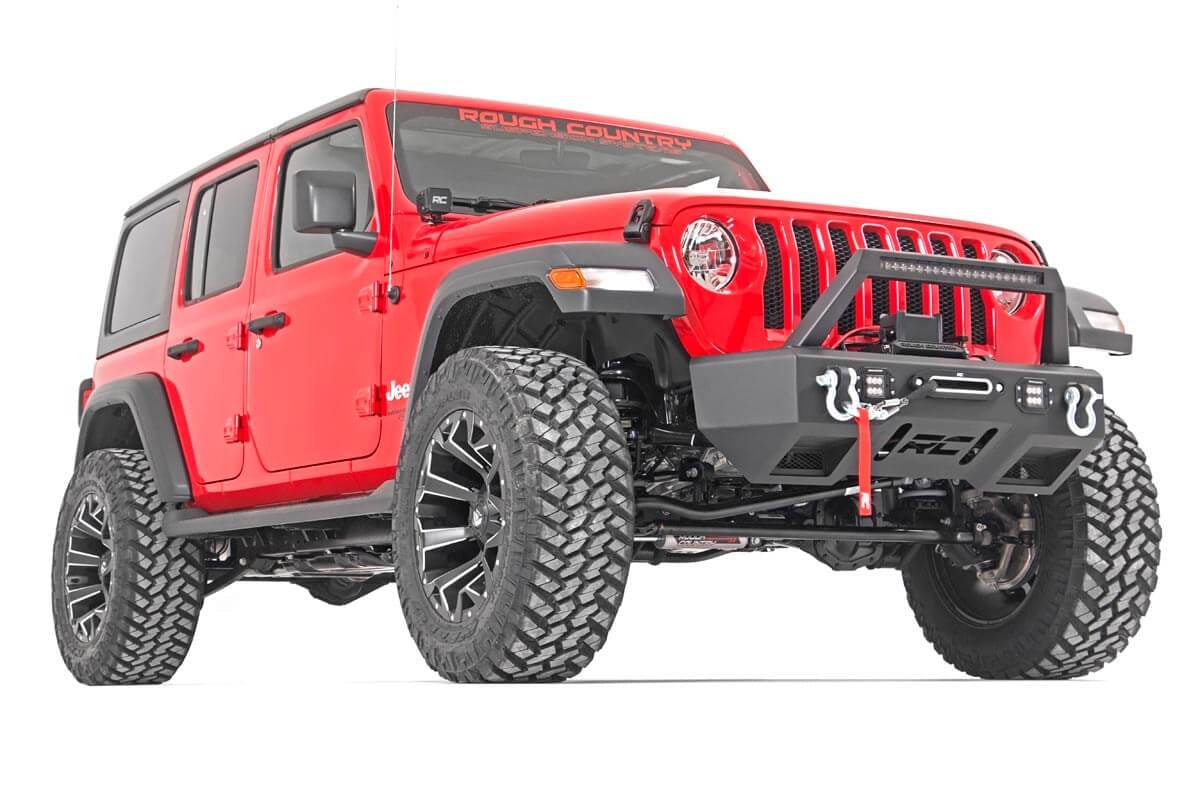18-23 Jeep Wrangler Unlimited 4WD 3.5 Inch Lift Kit | Adj Lower | FR D/S - Rough Country