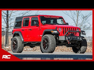 18-23 Jeep Wrangler Unlimited 4WD 3.5 Inch Lift Kit | Adj Lower | FR D/S - Rough Country