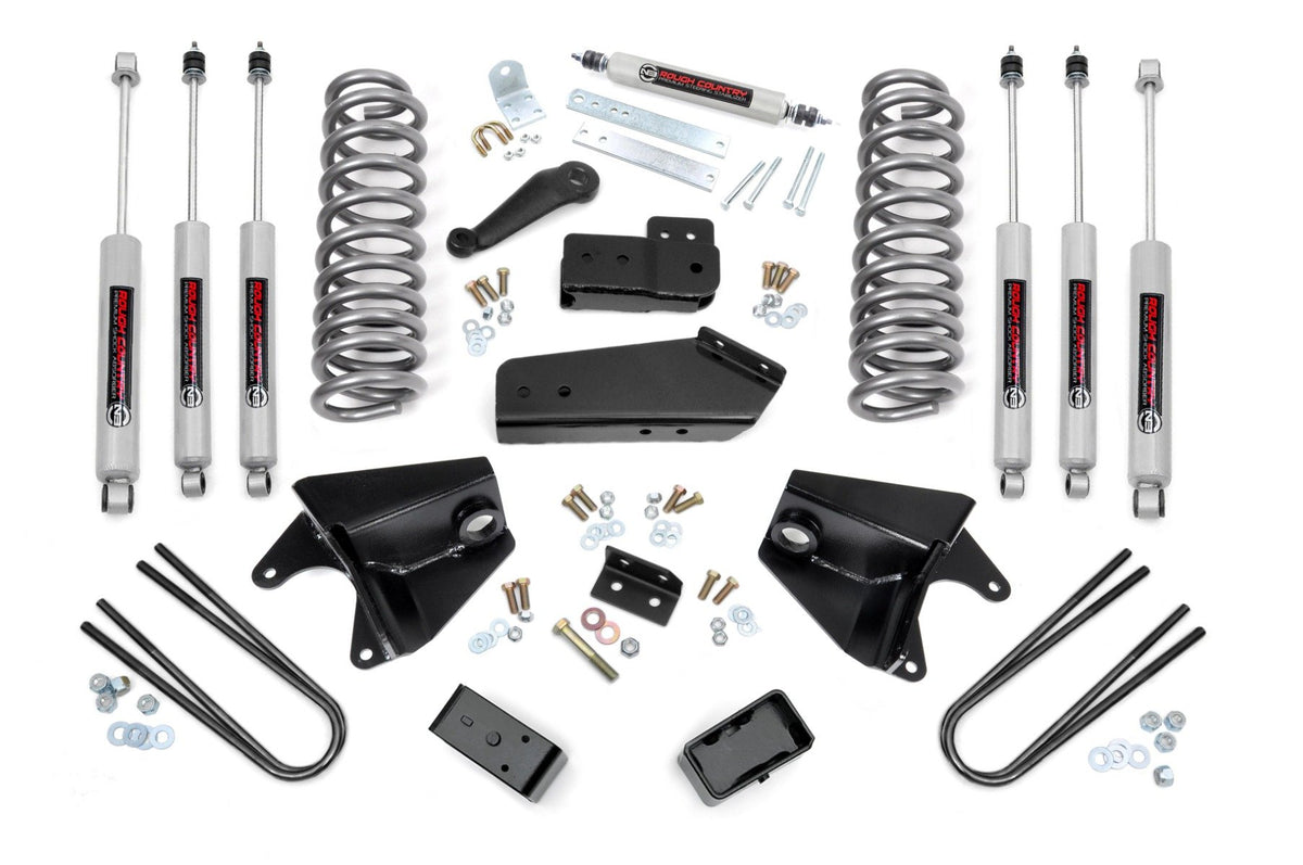 80-96 Ford Bronco 4WD 4 Inch Lift Kit | Quad Front Shocks - Rough Country