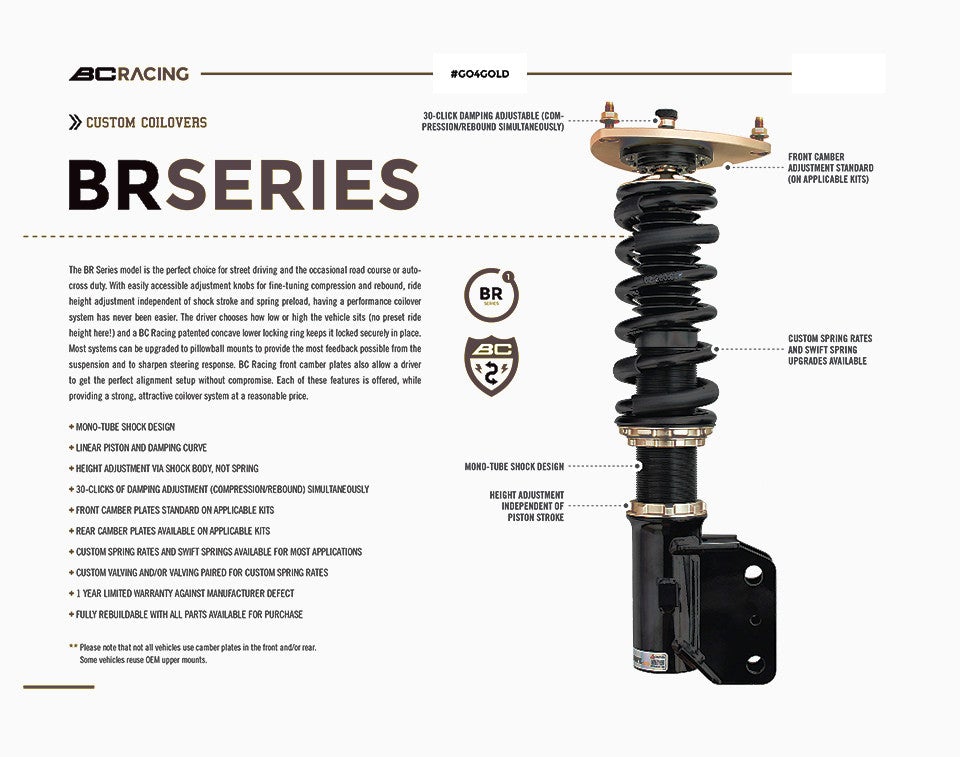 11-18 Porsche Cayenne AWD BC Racing Coilovers - BR Type