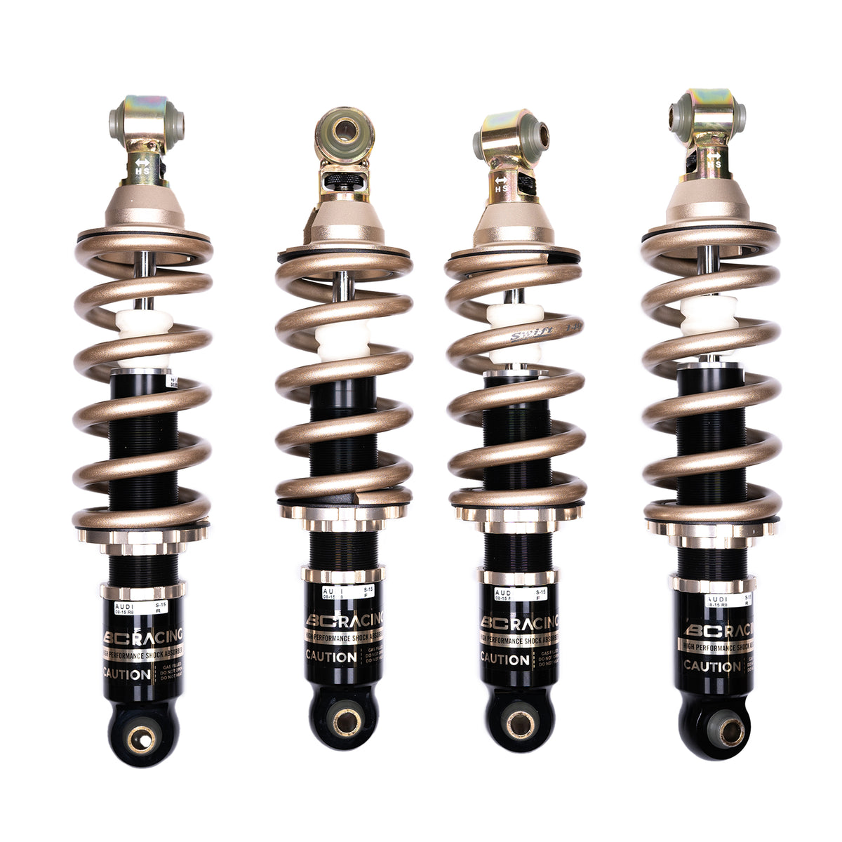 08-15 Audi R8 BC Racing Coilovers 14K/12K Swift Springs - BR Type