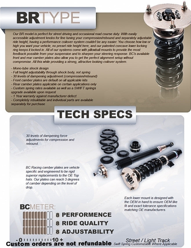 14-16 Maserati Ghibli III BC Racing Coilovers - BR Type