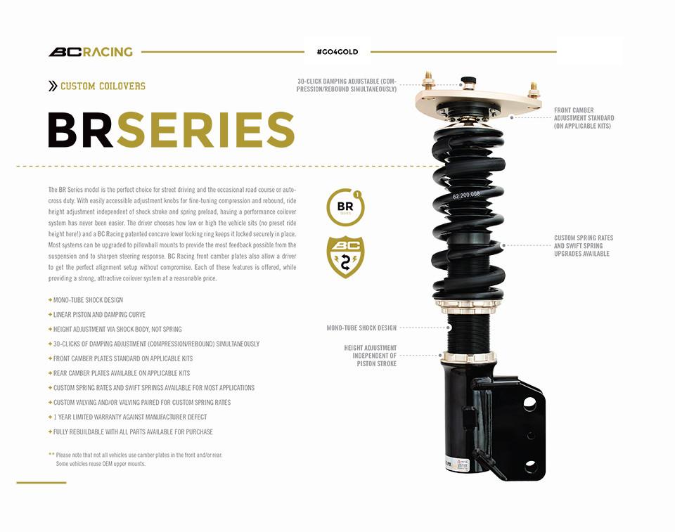 14-UPToyota Corolla IM BC Racing Coilovers - BR Type