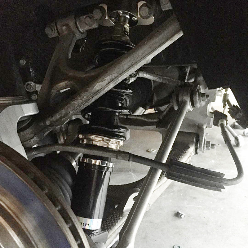 BC Racing coilovers installed on a C7 Stingray