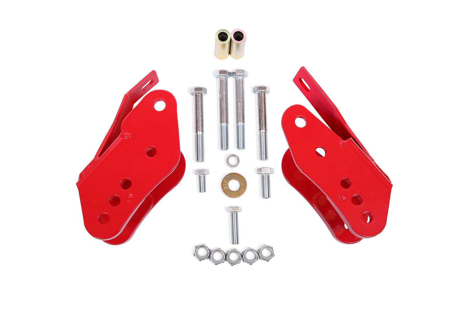 CAB005R-Ford-Mustang--Control-Arm-Relocation-Brackets-Red