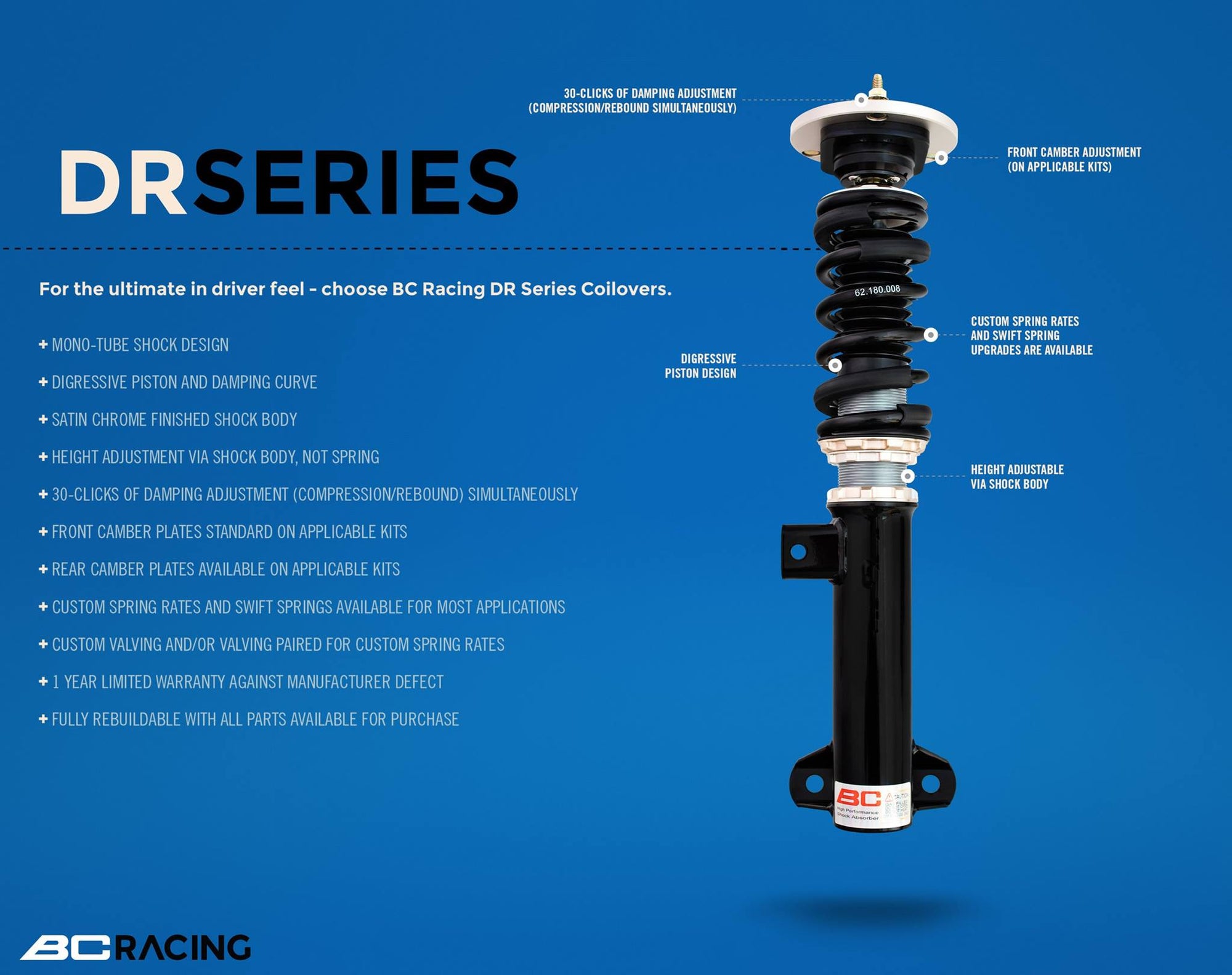 BC Racing Coilovers A20 DS Type Coilover 0408 Acura TL