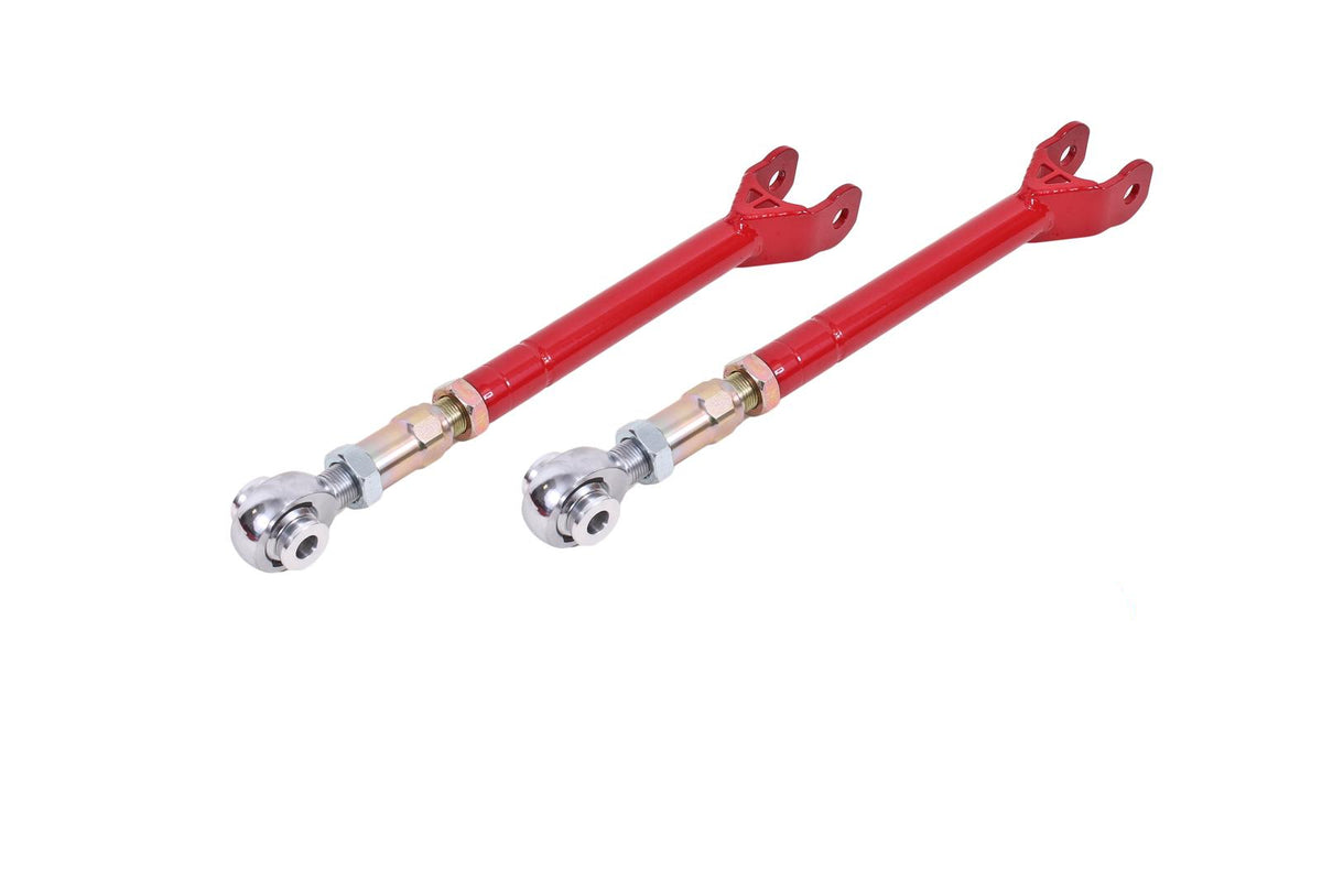 LTA112R-Dodge-Challenger--Lower-Trailing-Arms-w/-On-Car-Adj.-Rod-Ends-Red
