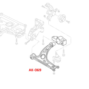 06-14 VW GTi MK5 / Mk6 Godspeed Adjustable Front Lower Control Arms