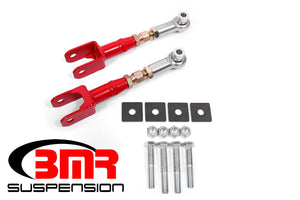 TR005R-Ford-Mustang--Rear-On-Car-Adj.-Rod-Ends-Toe-Rods-Red