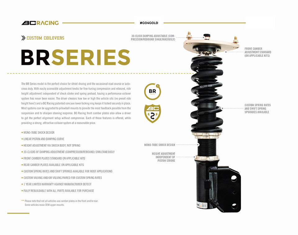 01 07 Volvo S60 S70 AWD BC Racing Coilovers BR Type coiloverdepot