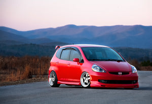 BC coilovers on a Honda Fit 