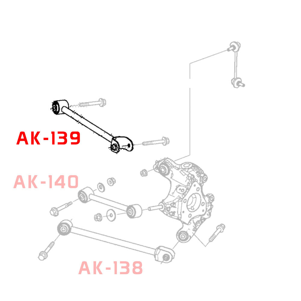 08-17 Honda Accord Godspeed Rear Camber Arms With Spherical Bearing