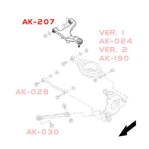 08-13 Infiniti G37 Godspeed Rear Upper Adjustable Camber Arms