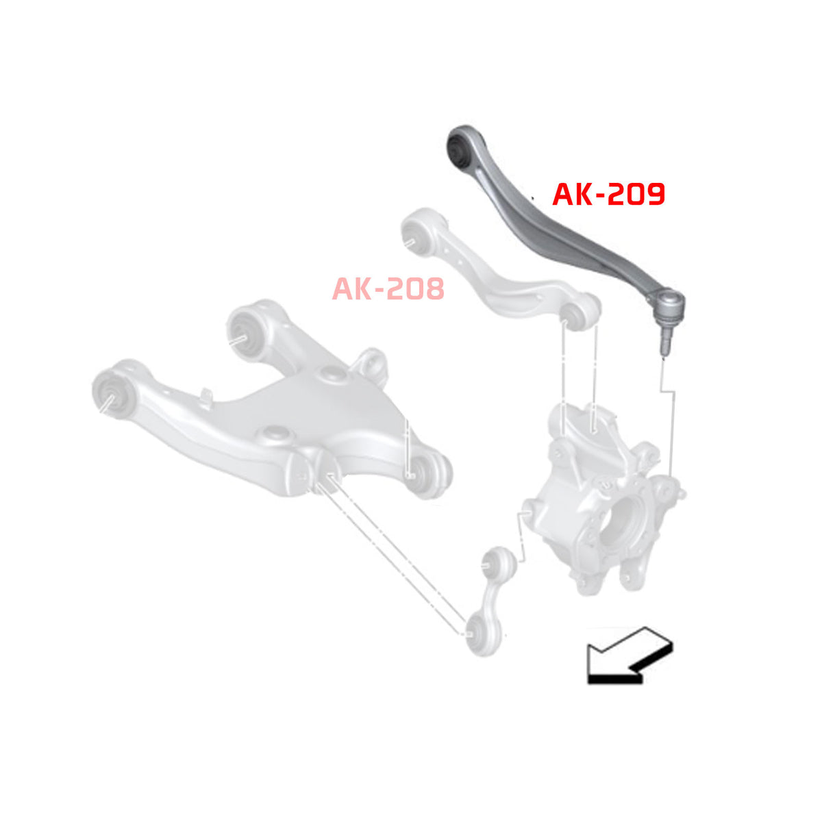 11-17 BMW 5 Series F10 Godspeed Rear Toe Arms