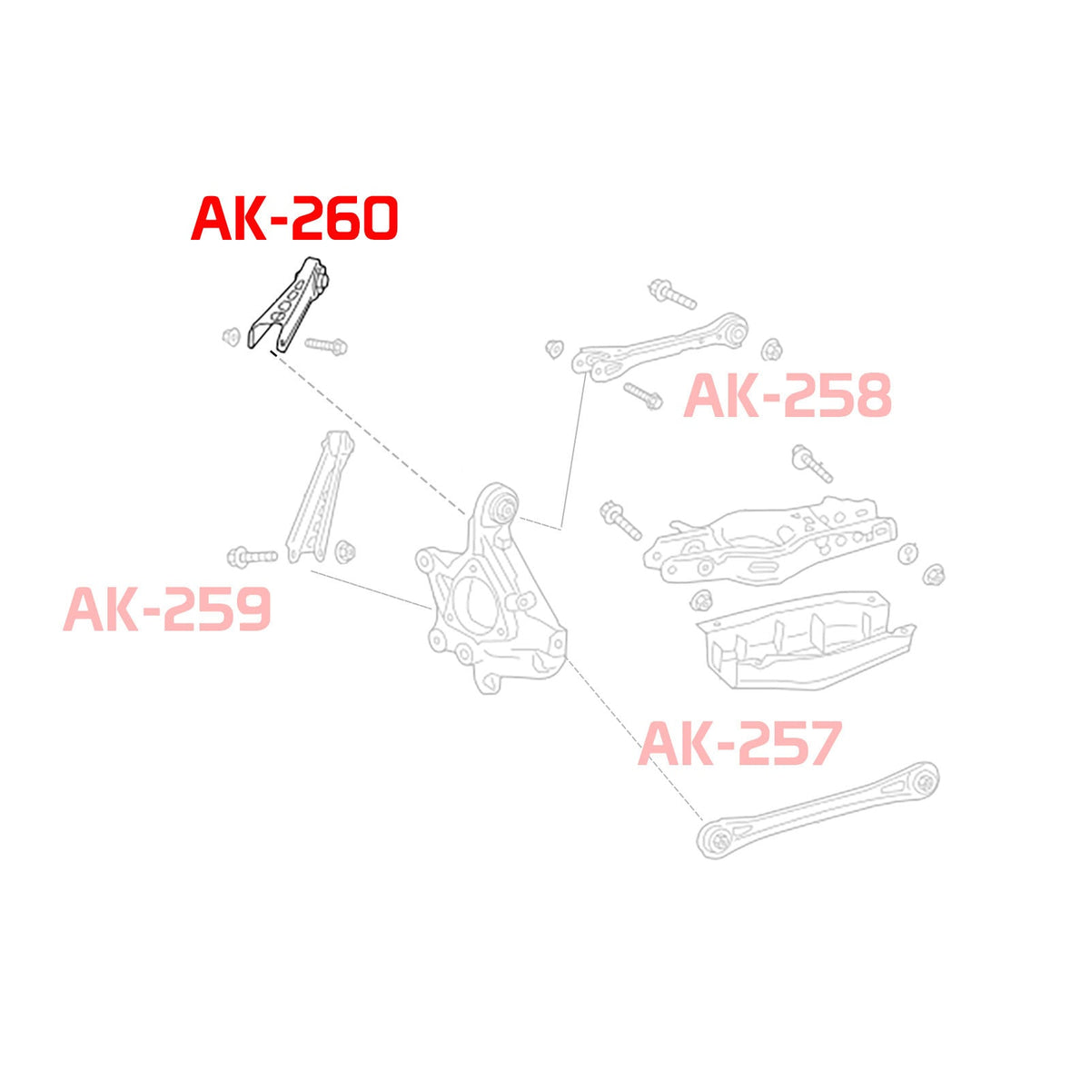 14-19 Cadillac CTS Godspeed Adjustable Rear Forward Upper Arms
