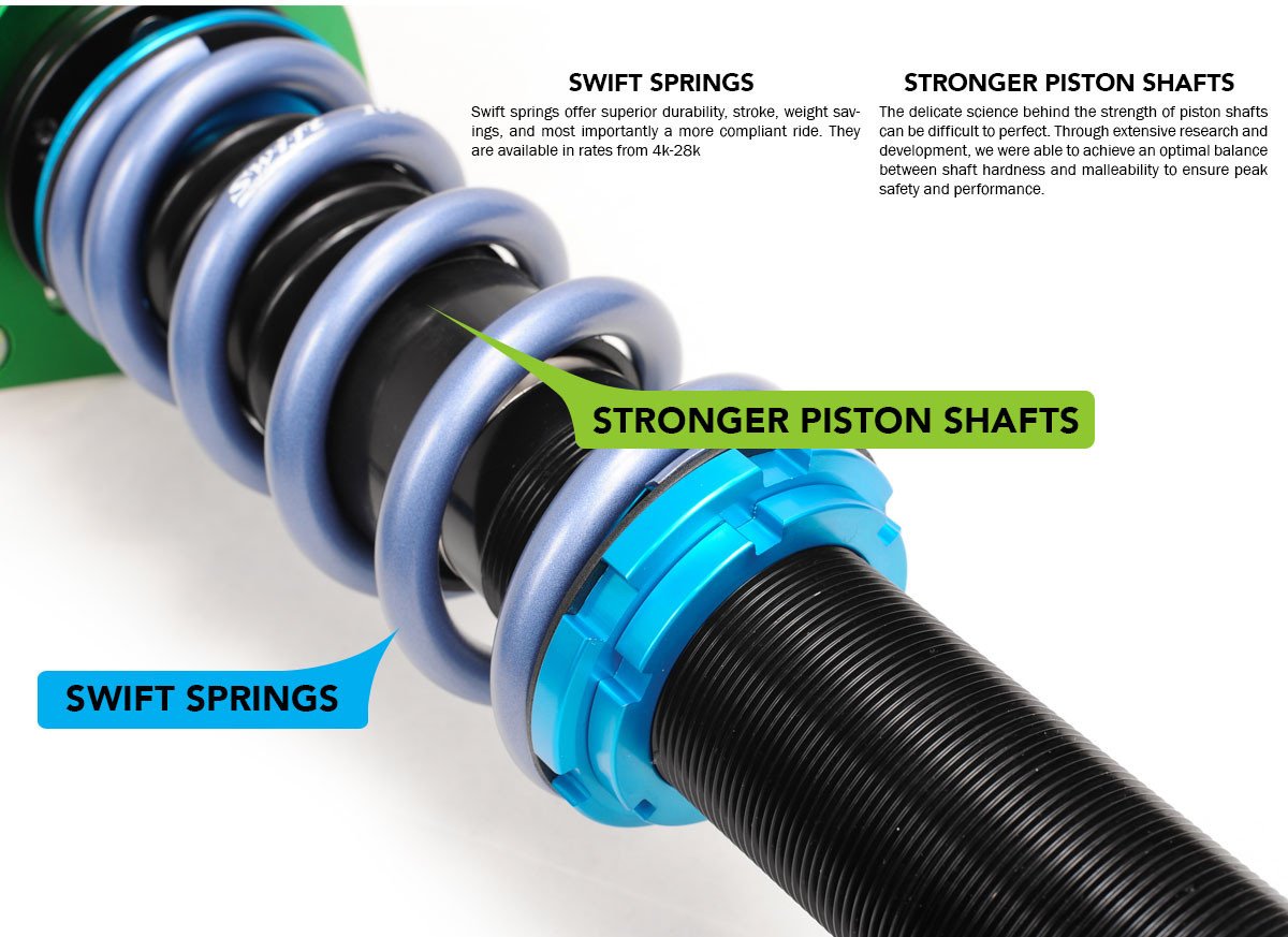 01-06 BMW M3 (E46) Fortune Auto - Dreadnought Pro 2-Way Coilovers
